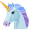 Unicorn Face emoji on Facebook